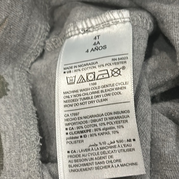 Old Navy Joggers Sweatpants in Gray and Black Dinosaur Design Size 4T - Picture 6 of 13